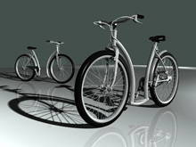 2Bicycle, (C) 2006 by Nico, Image calculated on a Pentium IV PC, 9600SE ATI Radeon Card, 512Mo,3Ghz.