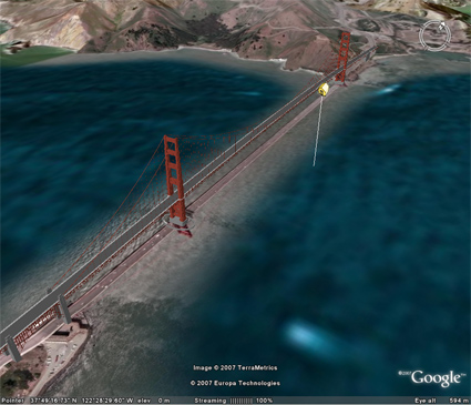 Google Earth 4 - Golden Gate Bridge, San Francisco (CA, USA)